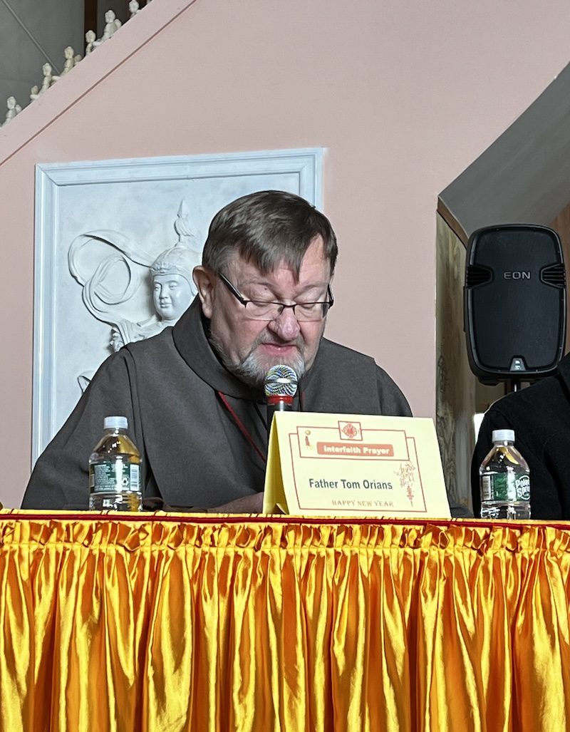 Fr. Tom Orians SA speaking at the Interfaith Prayer Day